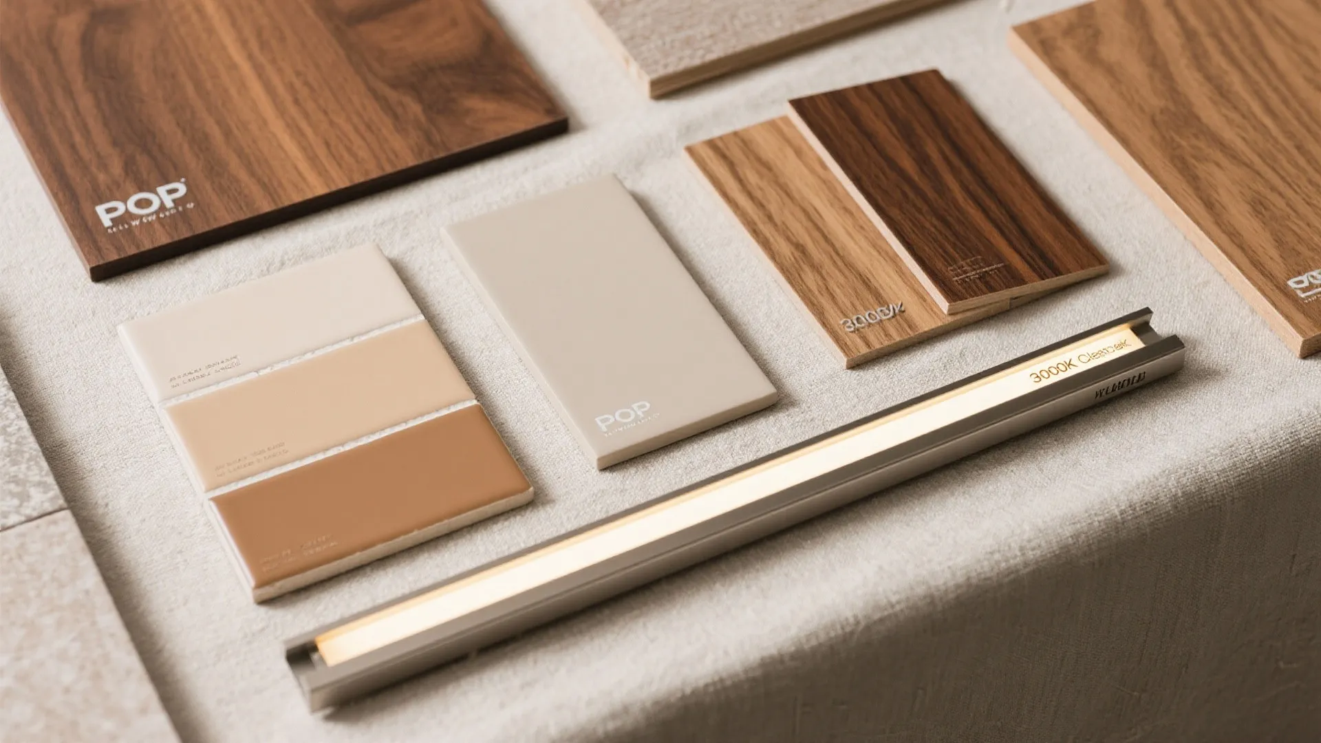 POP + wood accents for warmth without clutter