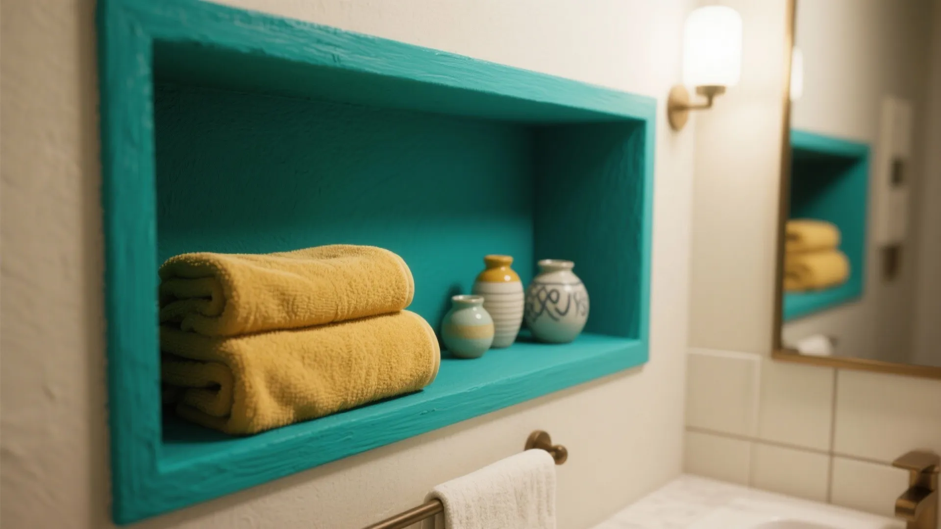 2. Tiny pops of color on trim and niches