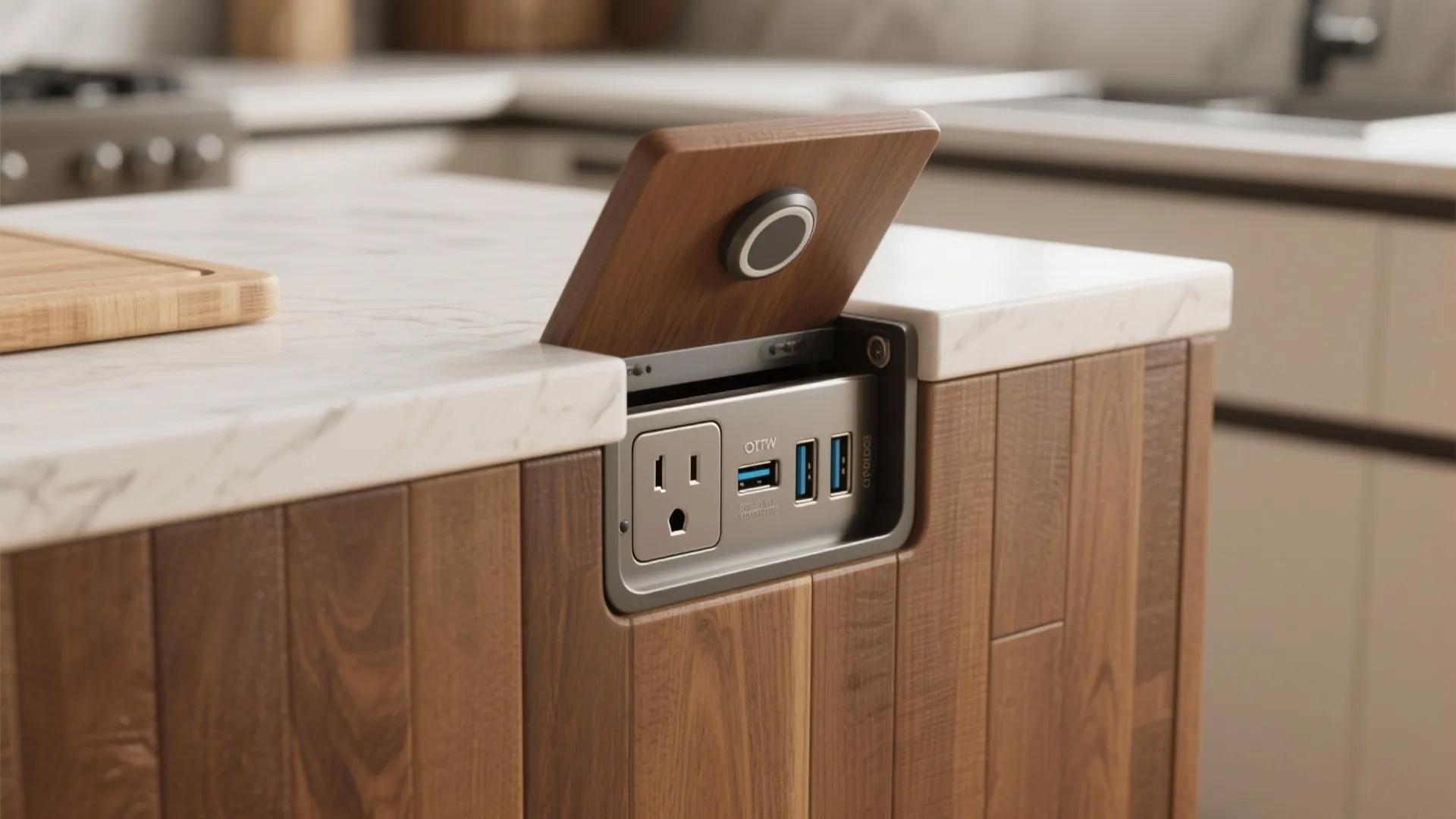 1. Pop-up outlets that disappear