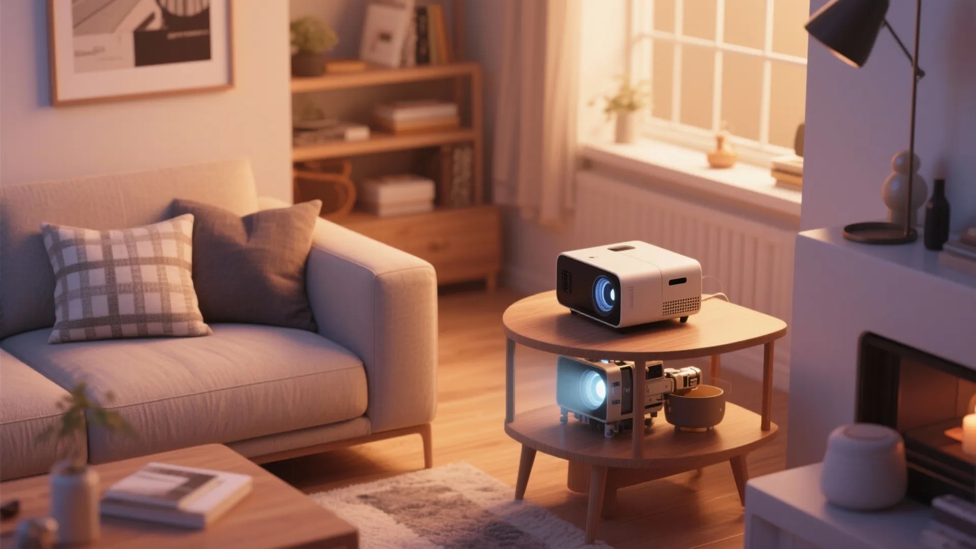 5. Pop-Up Projector from Side Table