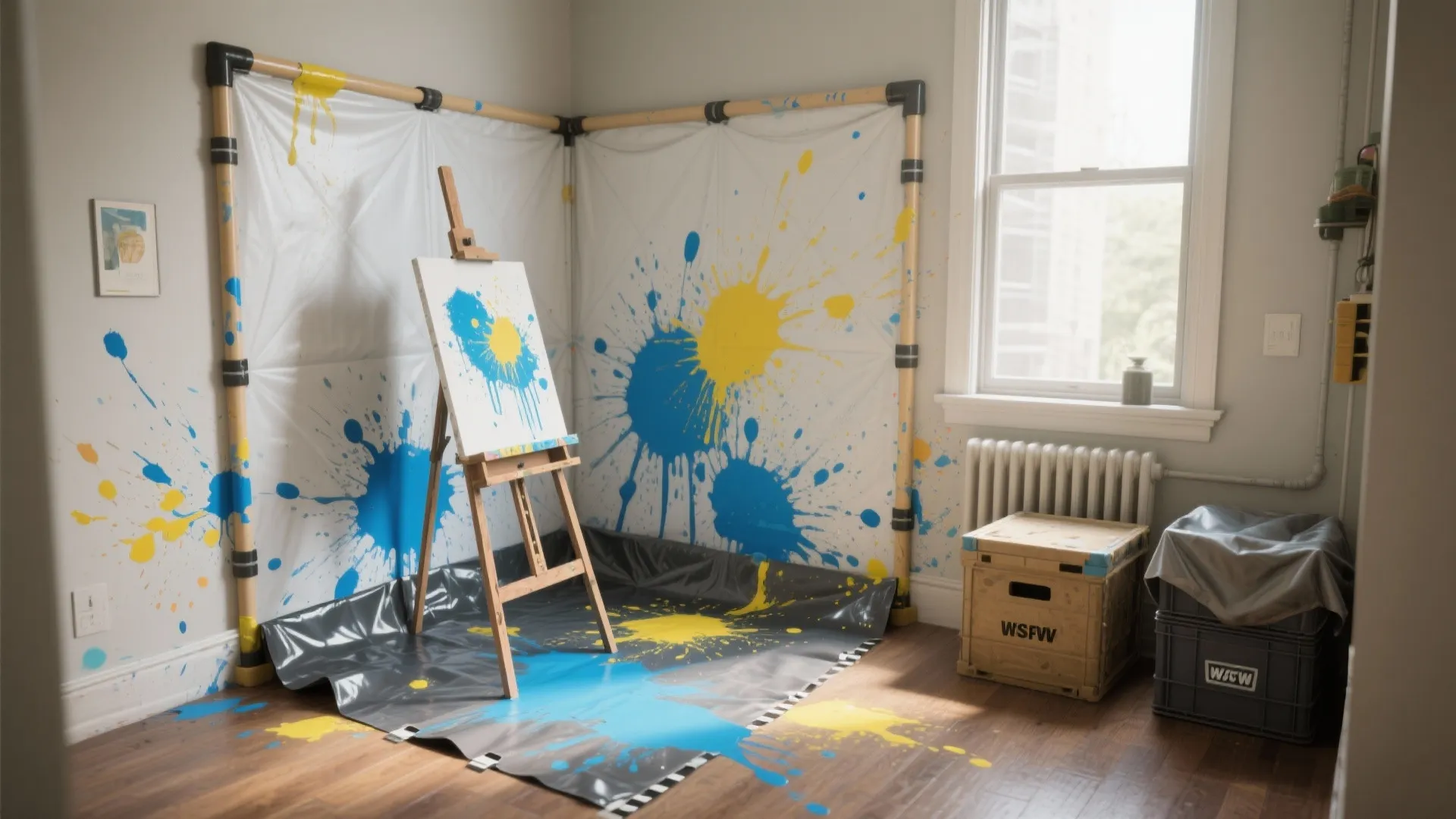 1. Pop-up Splatter Corner