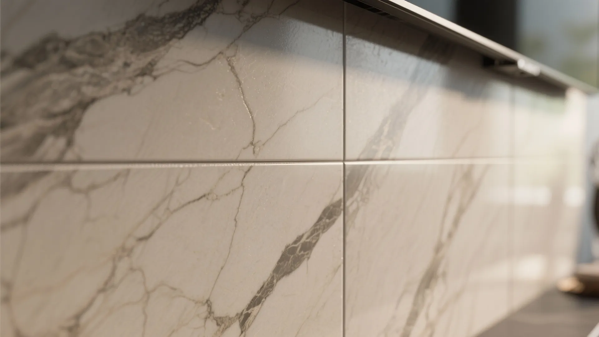 Large-Format Porcelain TV Feature Wall