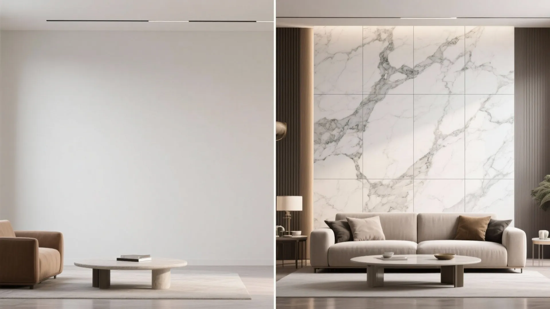 Go Large-Format (Marble-Look) for a Seamless Feel