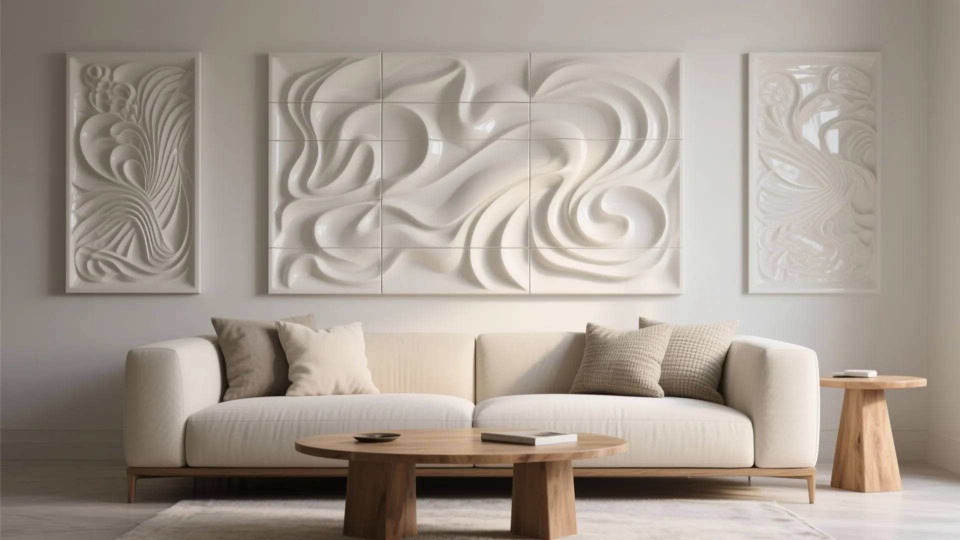 Sculpted Porcelain Feature Wall