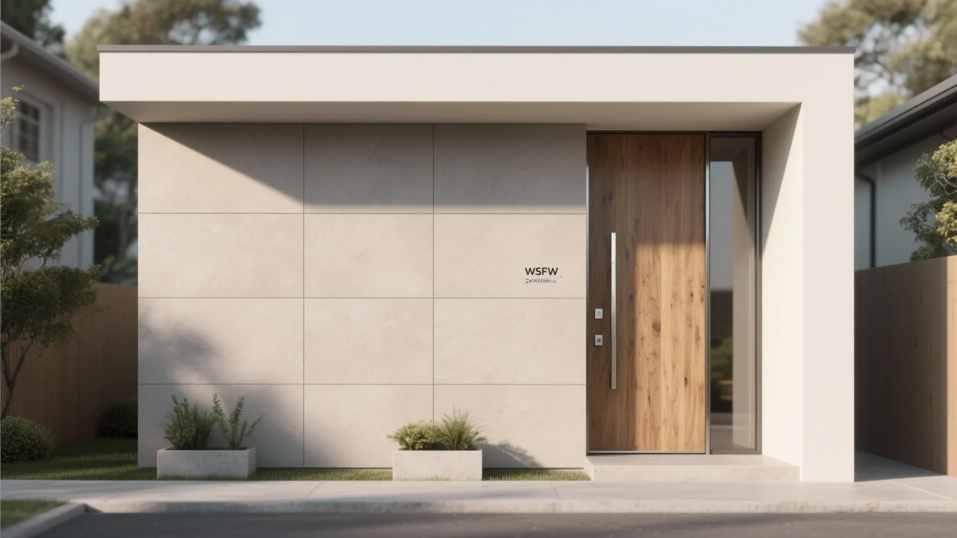 Minimalist Large-Format Porcelain Facade