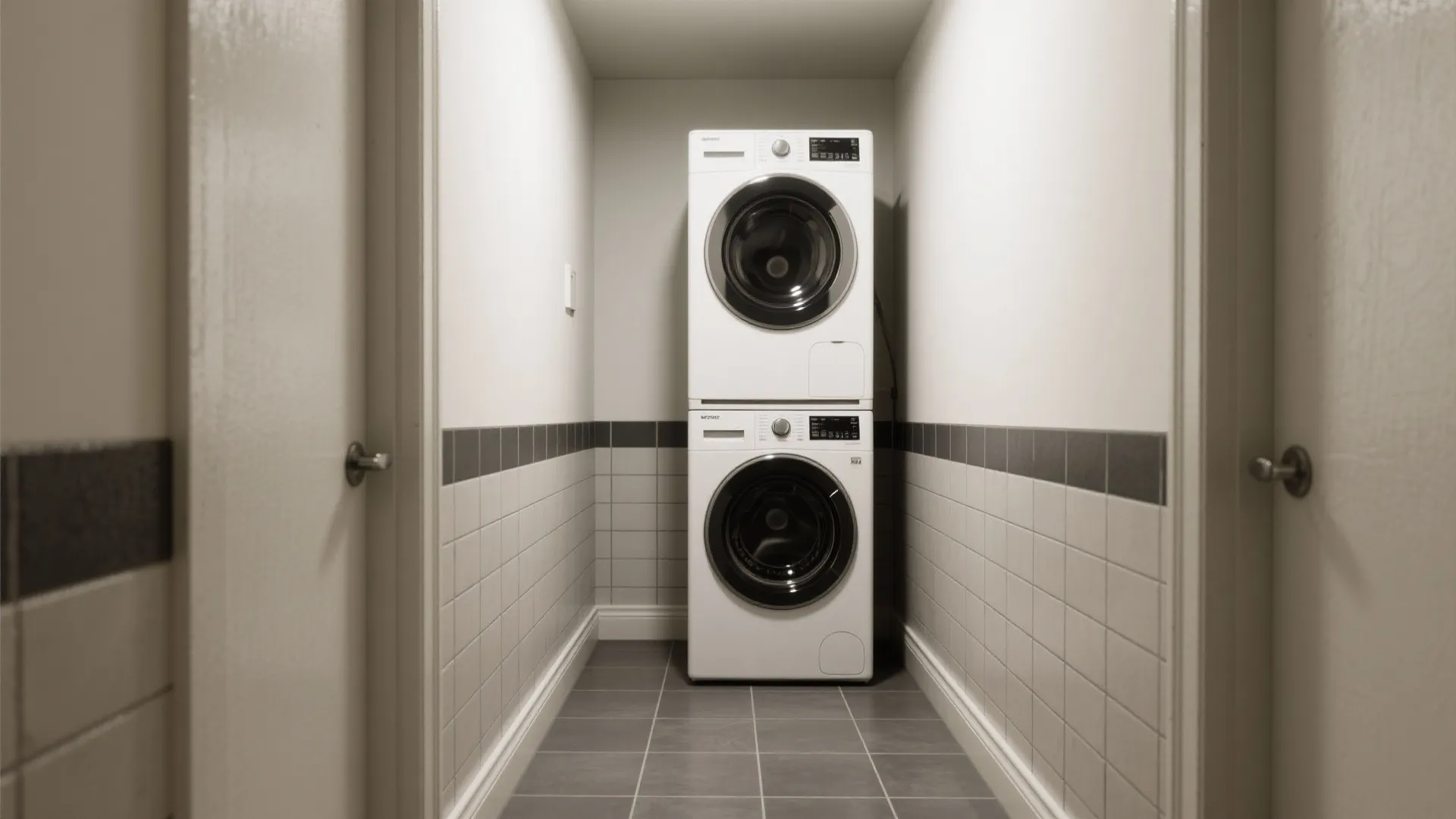 Slip-resistant porcelain tile with dark grout