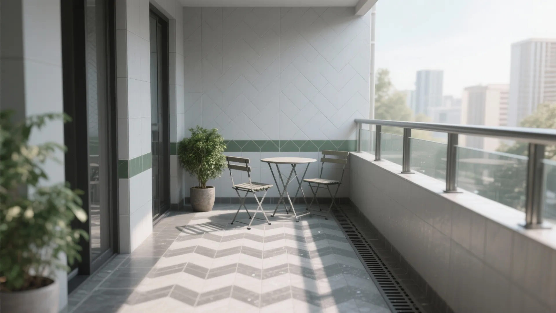 Idea 2: Patterned porcelain with slip-resistance