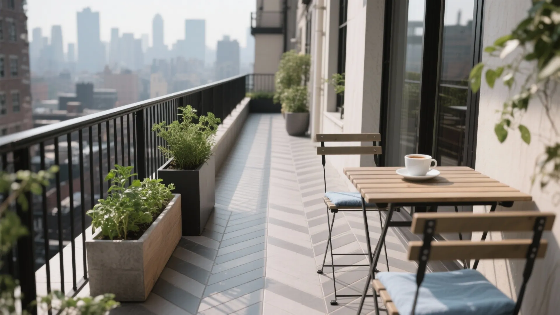 Porcelain Tiles in Herringbone