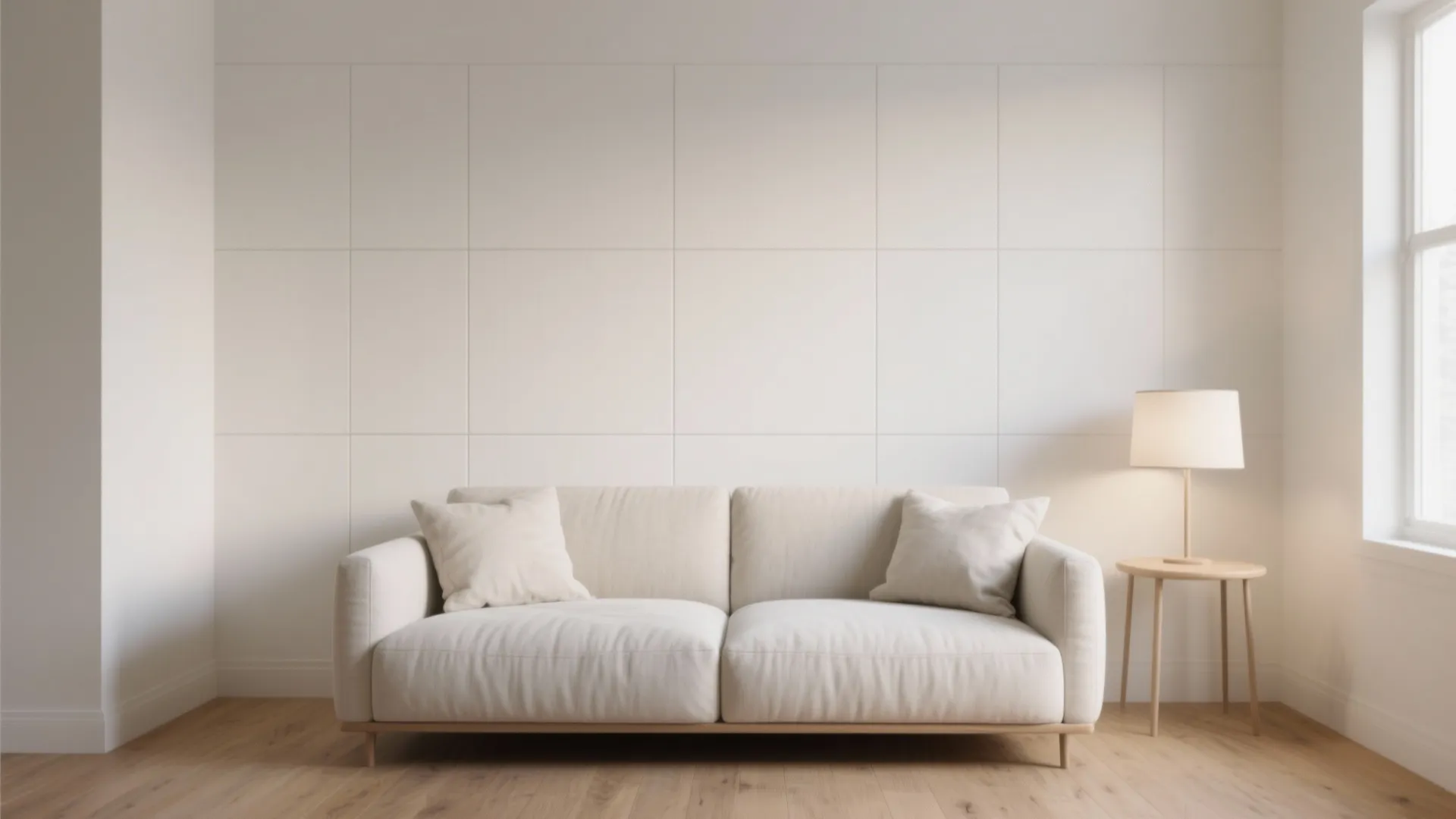 Minimalist large-format porcelain for a calm backdrop