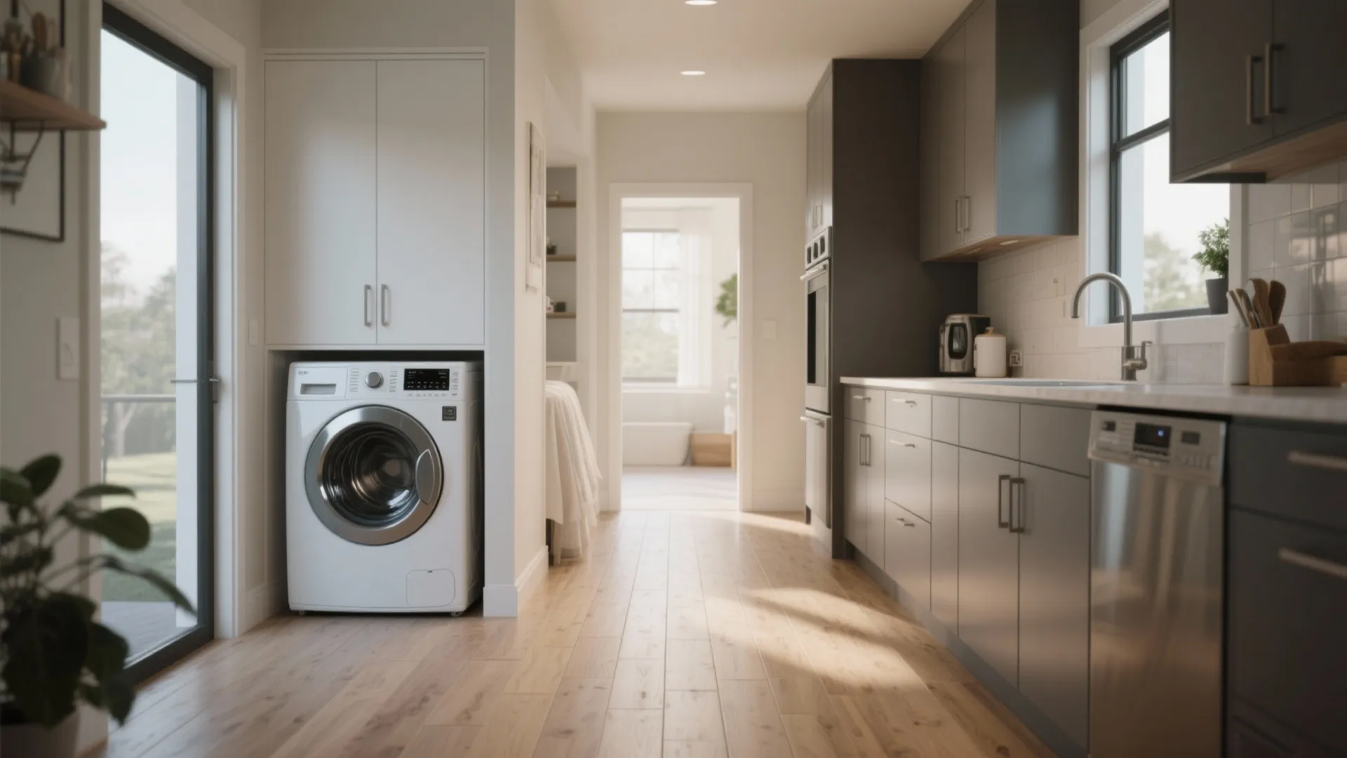 2. Large-format Porcelain Floors