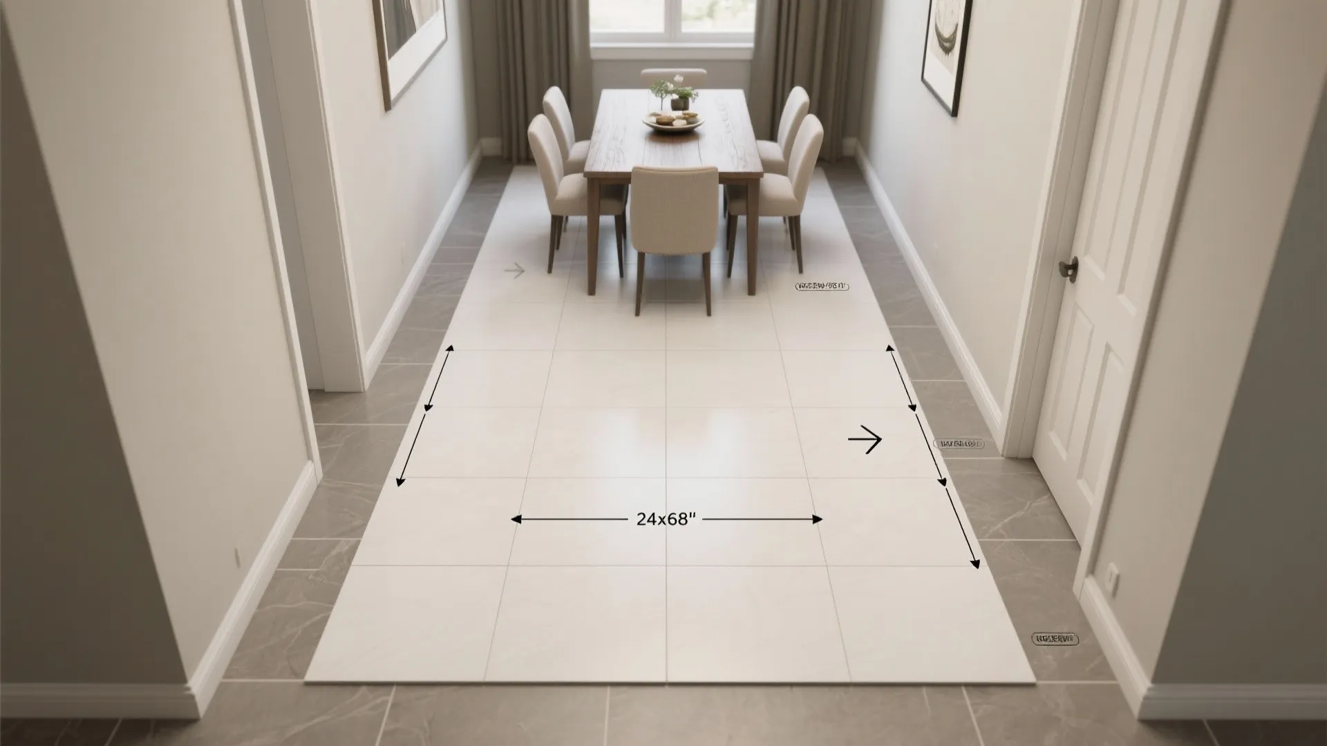 Large-format porcelain for a seamless look
