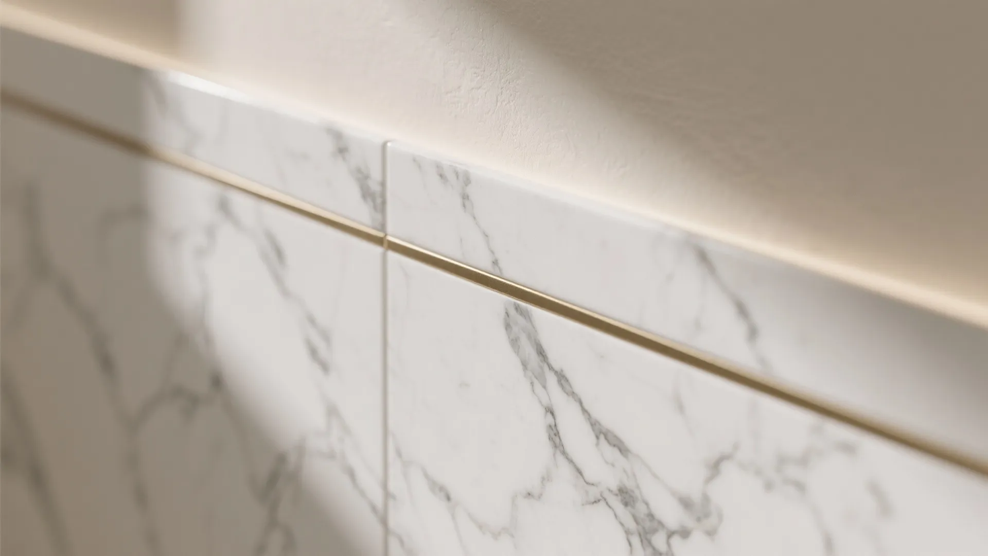 Marble-Look Porcelain with Pencil Trim