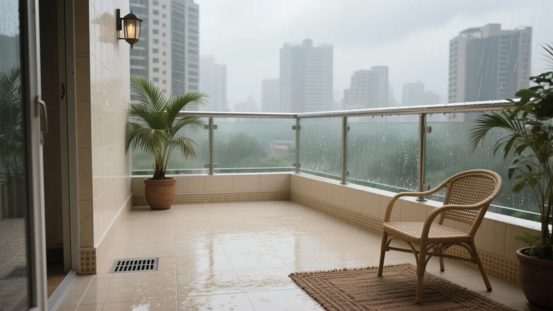 Monsoon-proof porcelain tiles