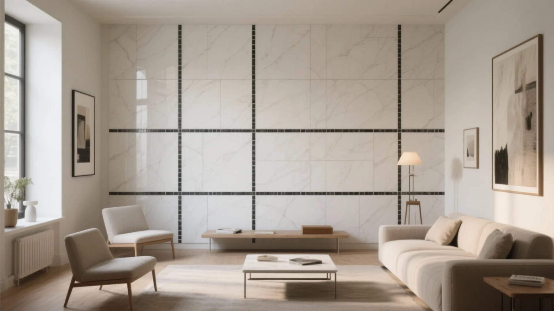 Large-Format Panels with Grout as Graphic