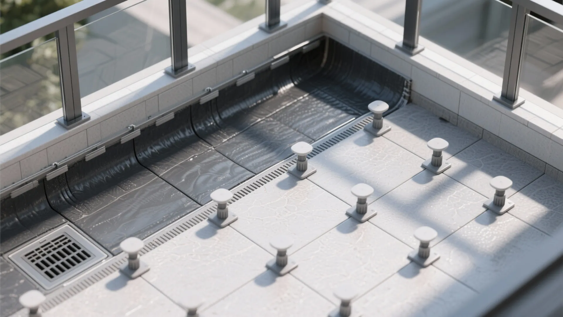 4) Surfaces That Last: Porcelain Pavers, Pedestals, and Smart Drainage