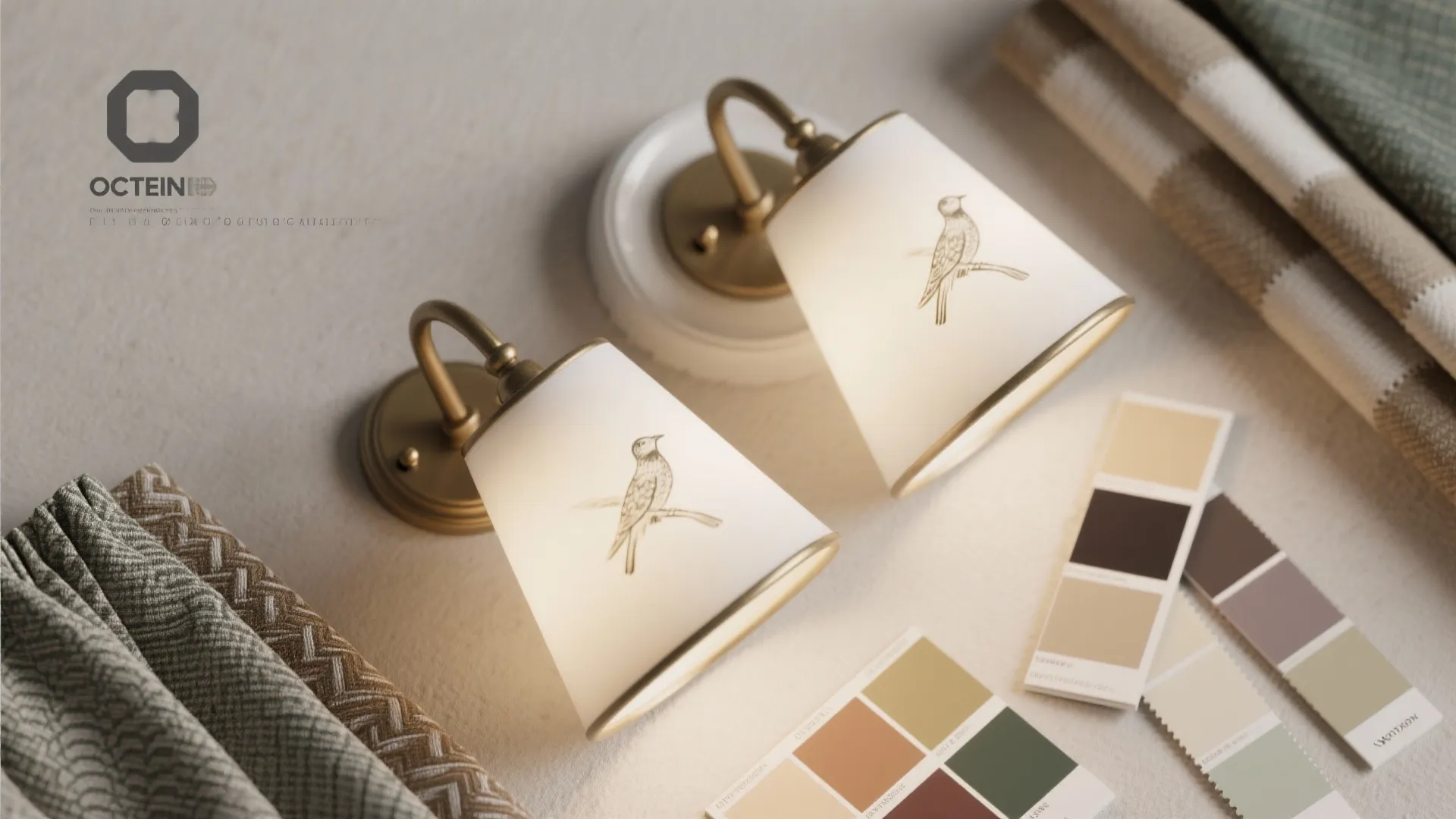 4. Porcelain Shade with Bird Motif