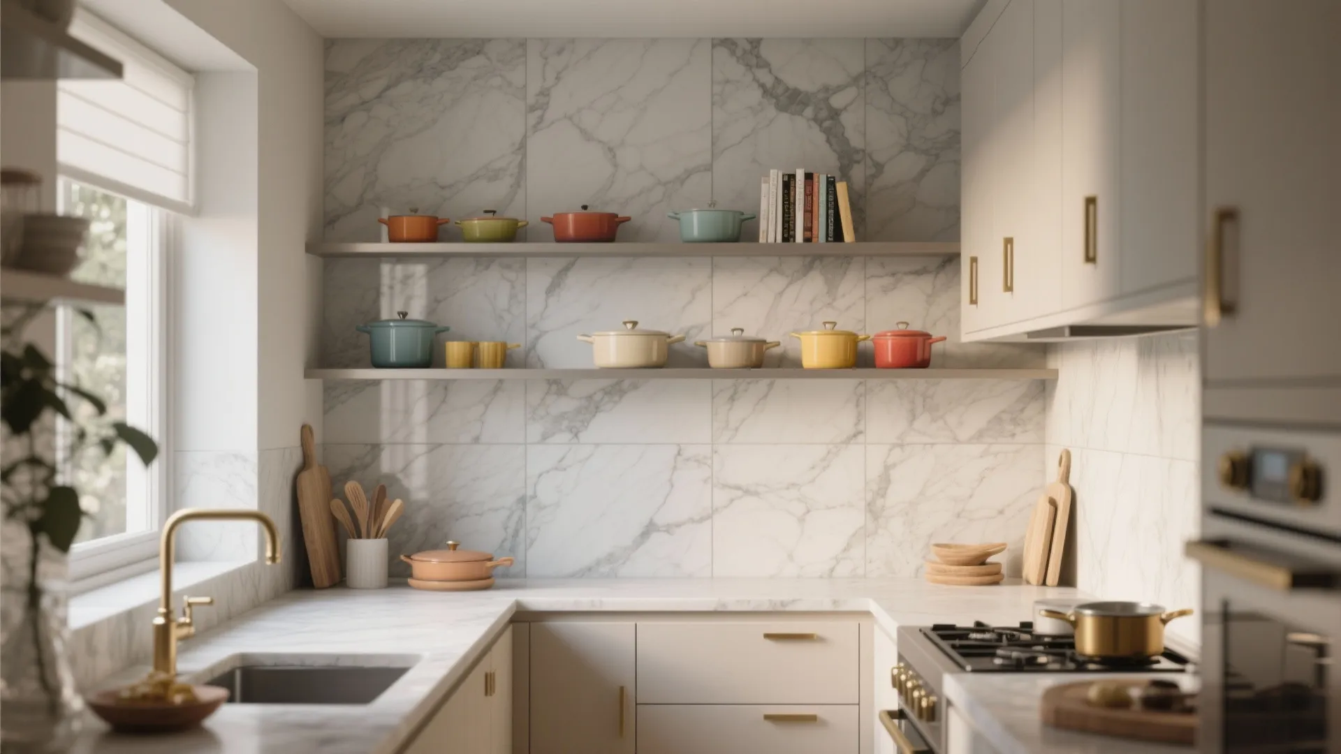 2. Large-Format Porcelain Slabs for Minimal Seams