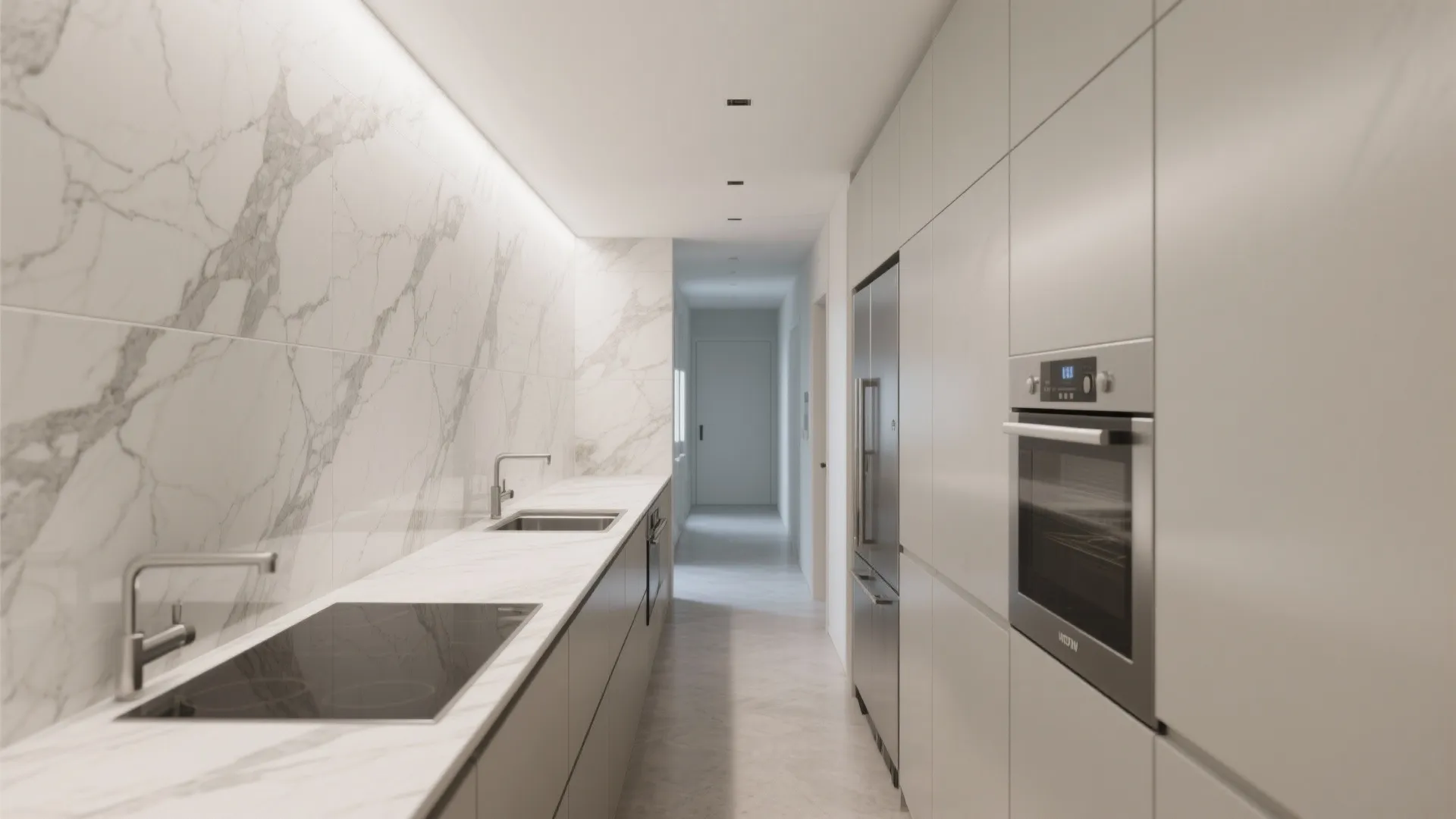 Large-Format Porcelain Slabs for Seamless Walls