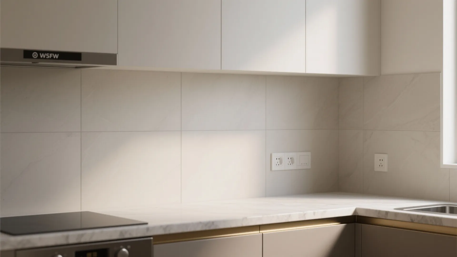 Large-Format Porcelain Wall Tiles to Reduce Grout Lines