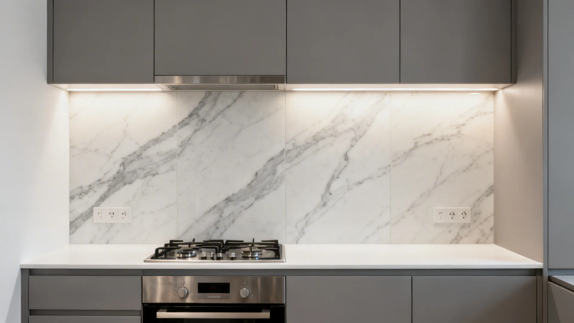 4) Large-format porcelain slab for low-maintenance drama