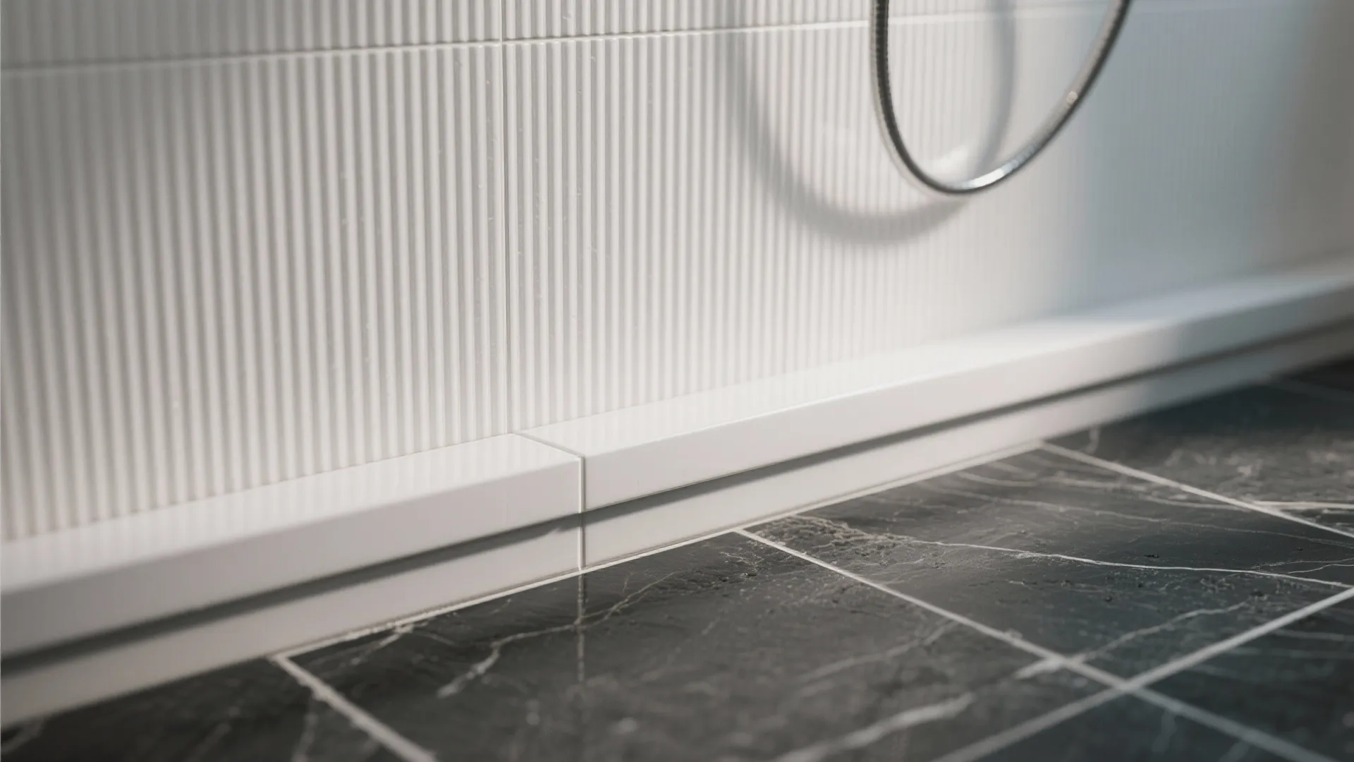 Textured Porcelain and Slate for Tactile Contrast