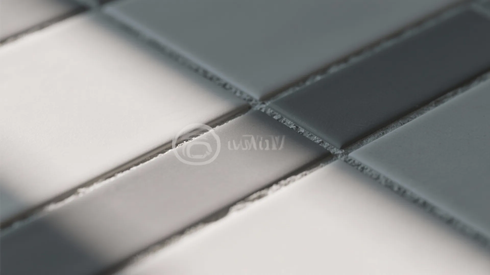 Minimalist porcelain strips for a calm accent