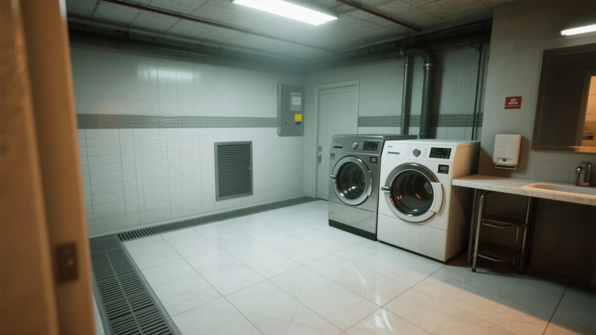 4. Porcelain tile with grout sealed for moisture control