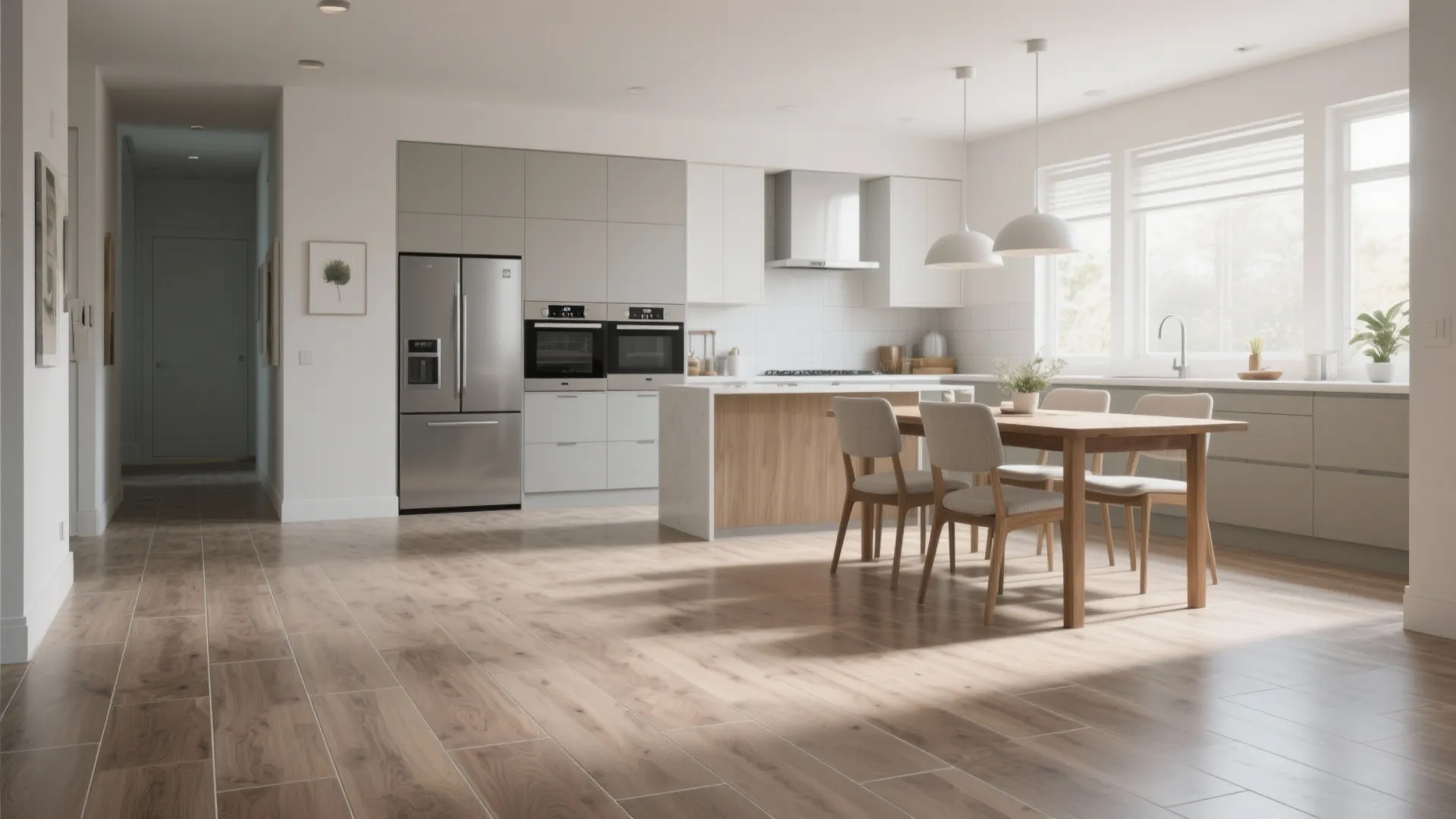 3. Porcelain Wood-Look Tile — Tough and timeless