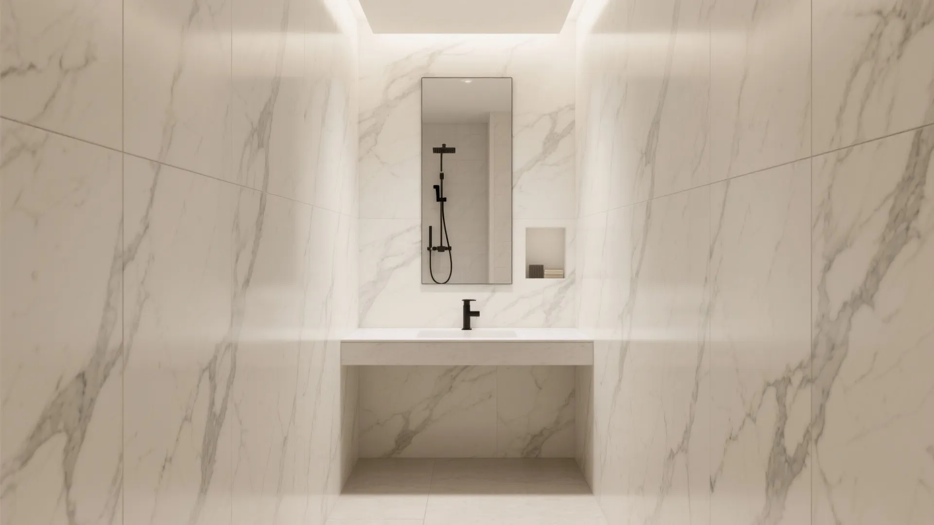 Large-Format Stone-Look Porcelain Walls