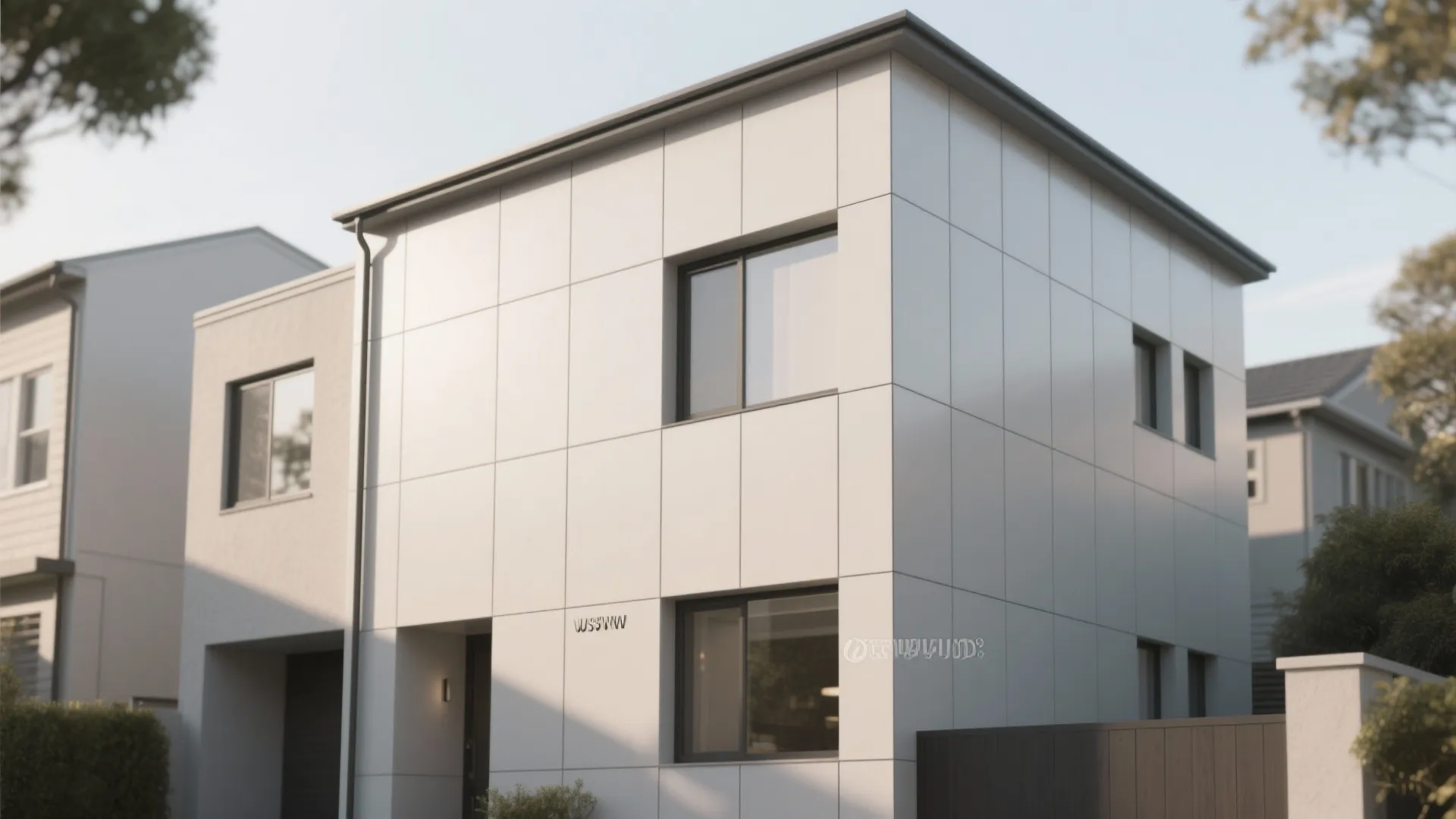 Large-Format Porcelain Panels for a Clean, Minimal Facade