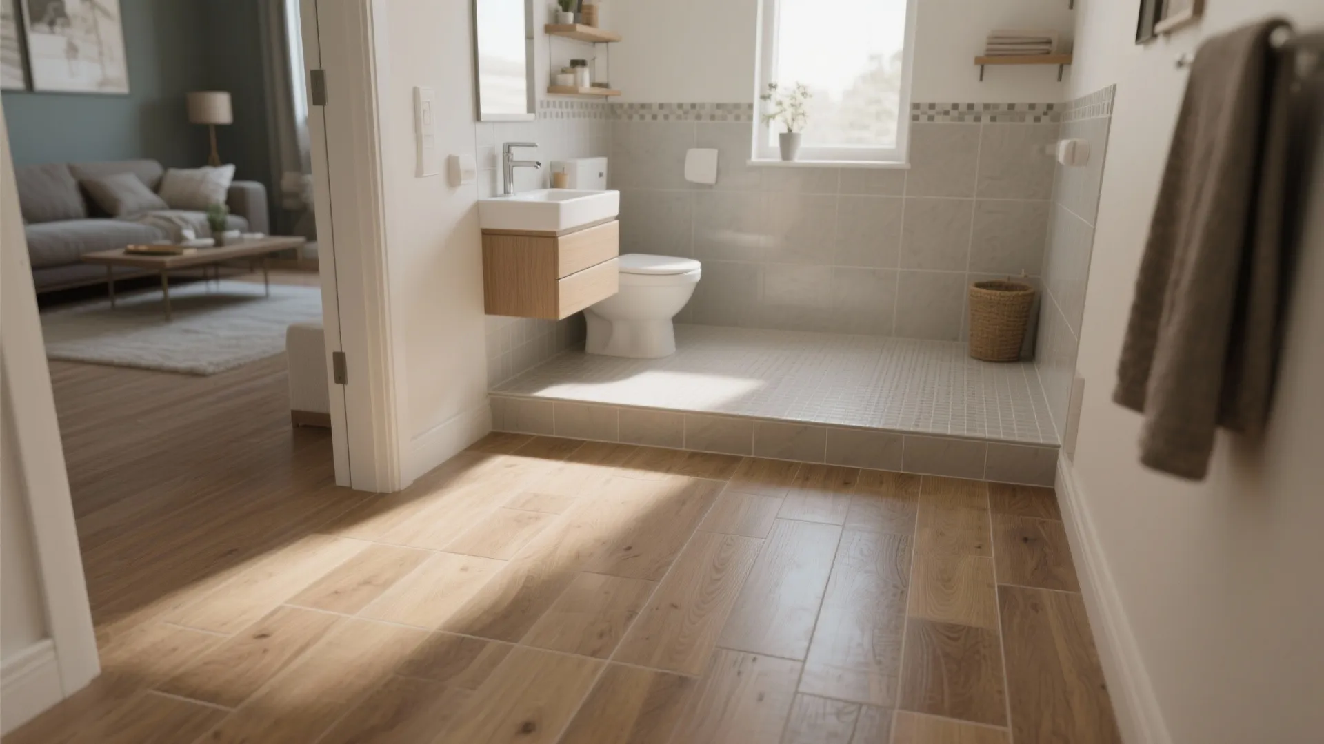 3. Porcelain Wood-Look Tile