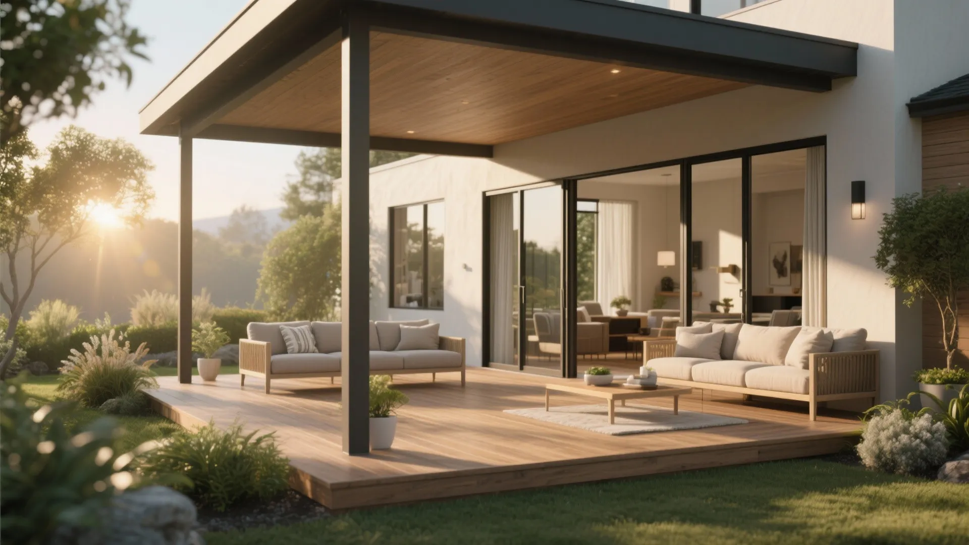 Light-Driven Porch and Outdoor Connection