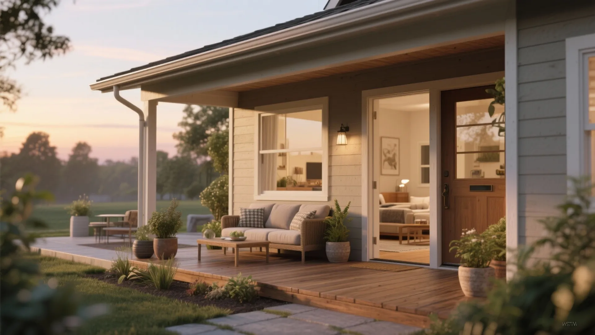 5. Flexible outdoor transition (porch or patio)