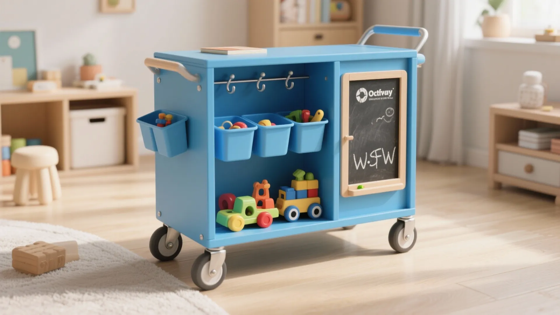 5. Portable Blue Play Cart