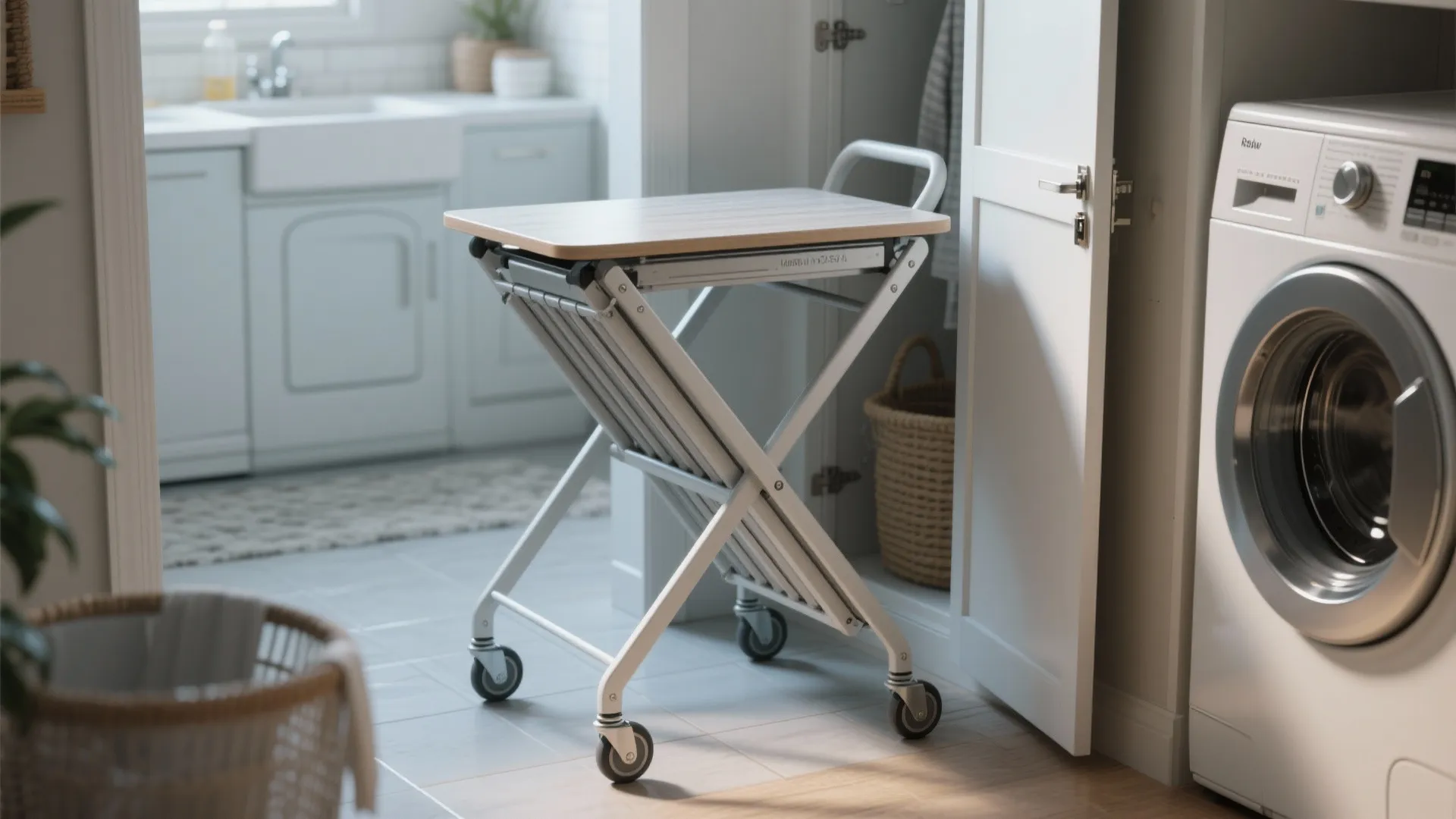 4. Portable folding cart with counter top