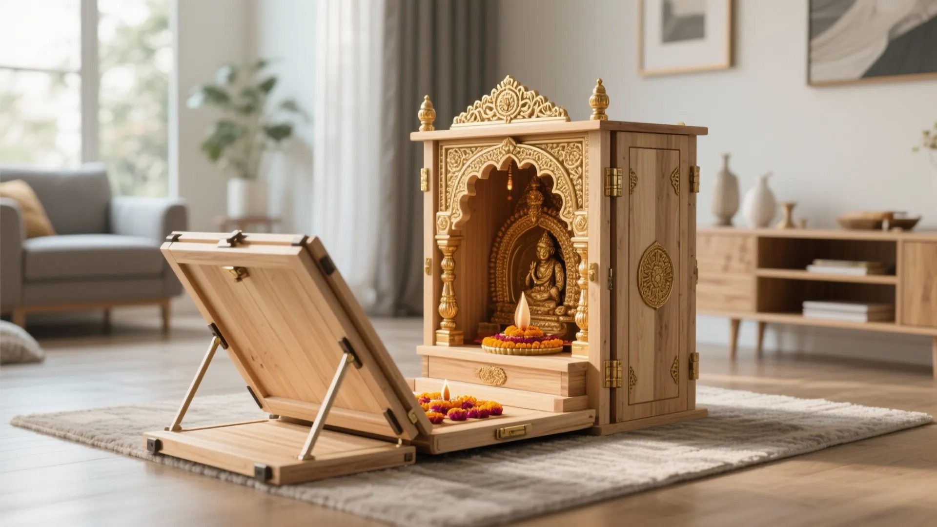 Portable Foldable Mandir