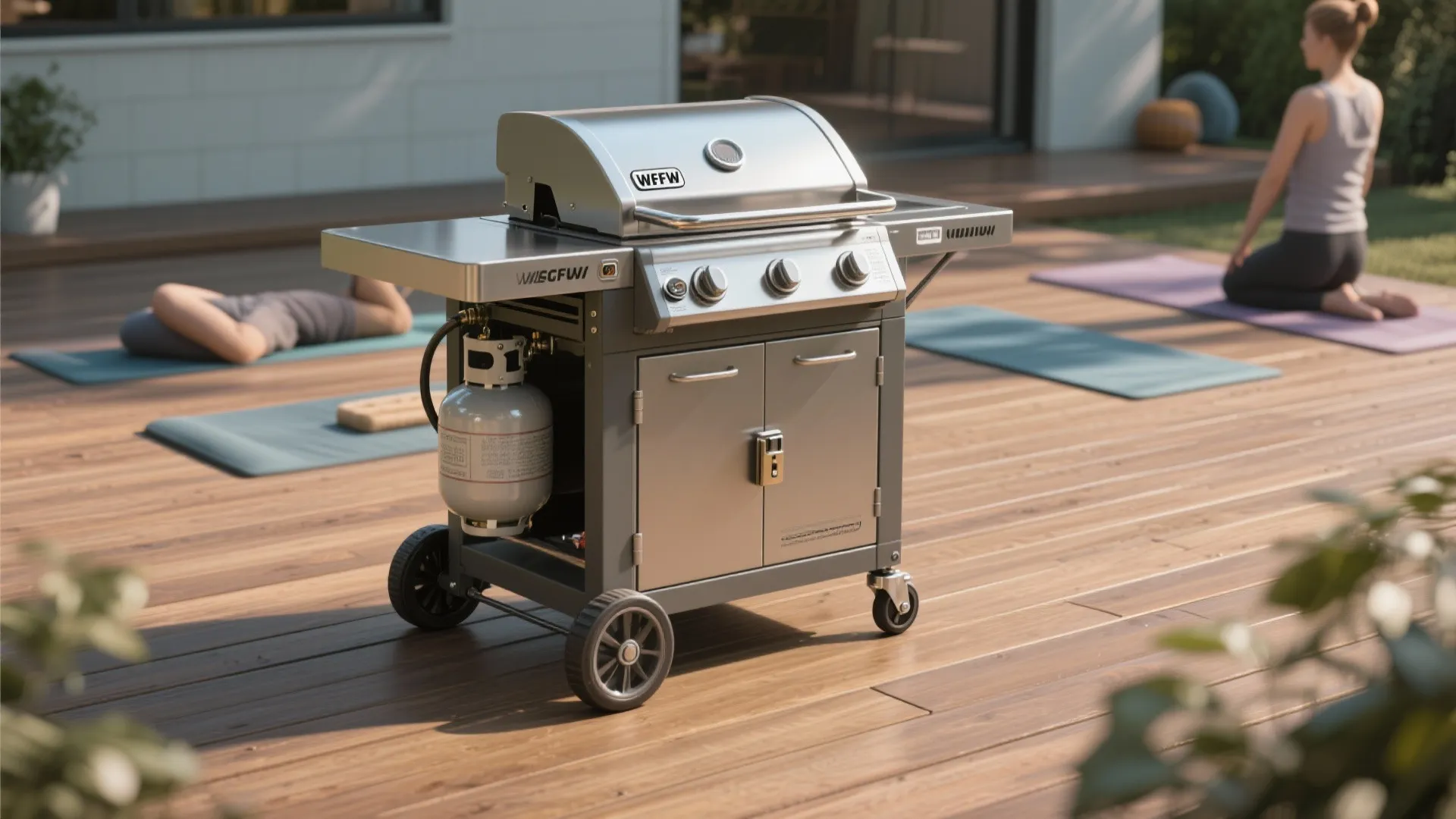 4. Portable Grill Island on Casters