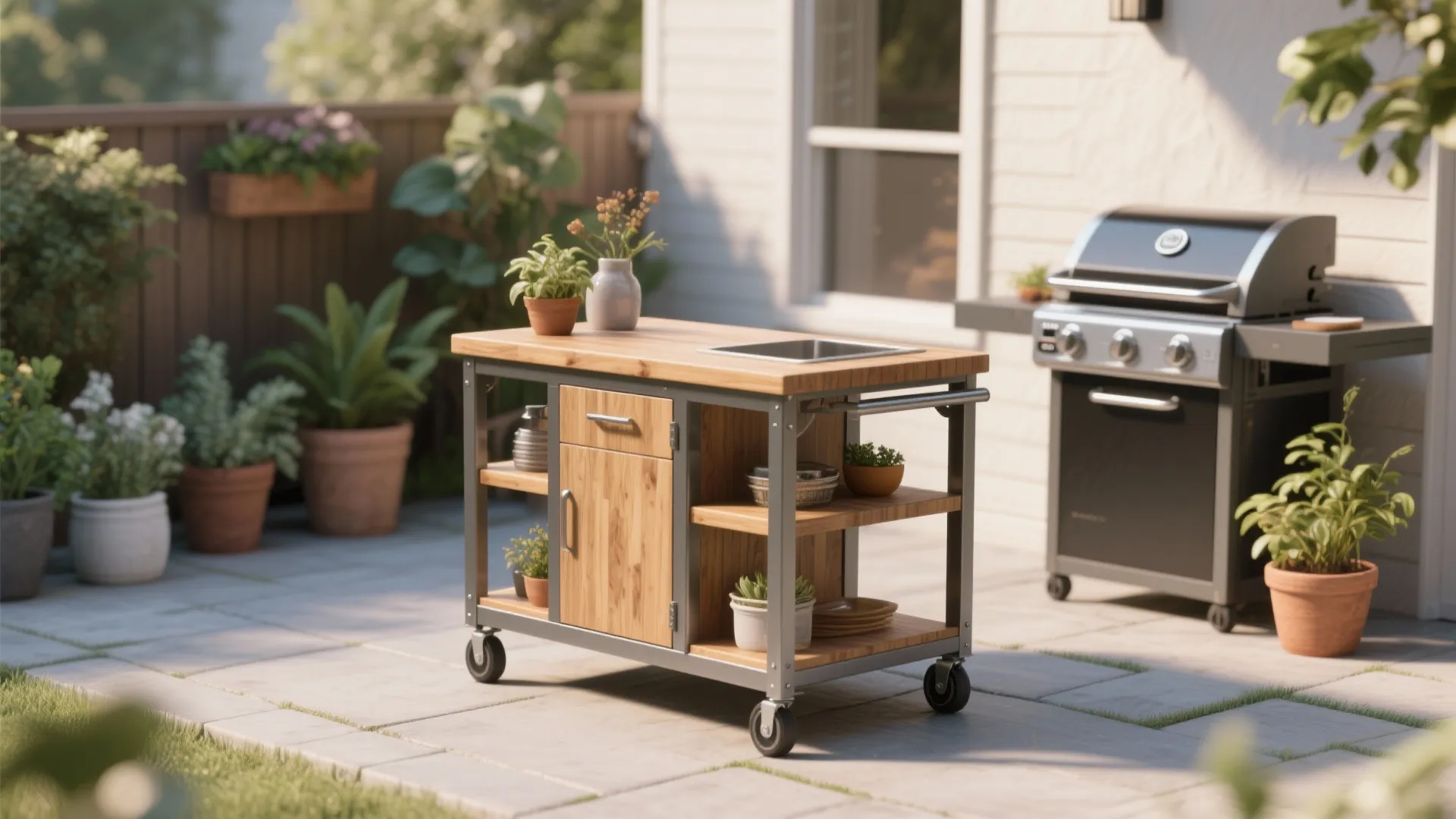 8. Portable Kitchen Island