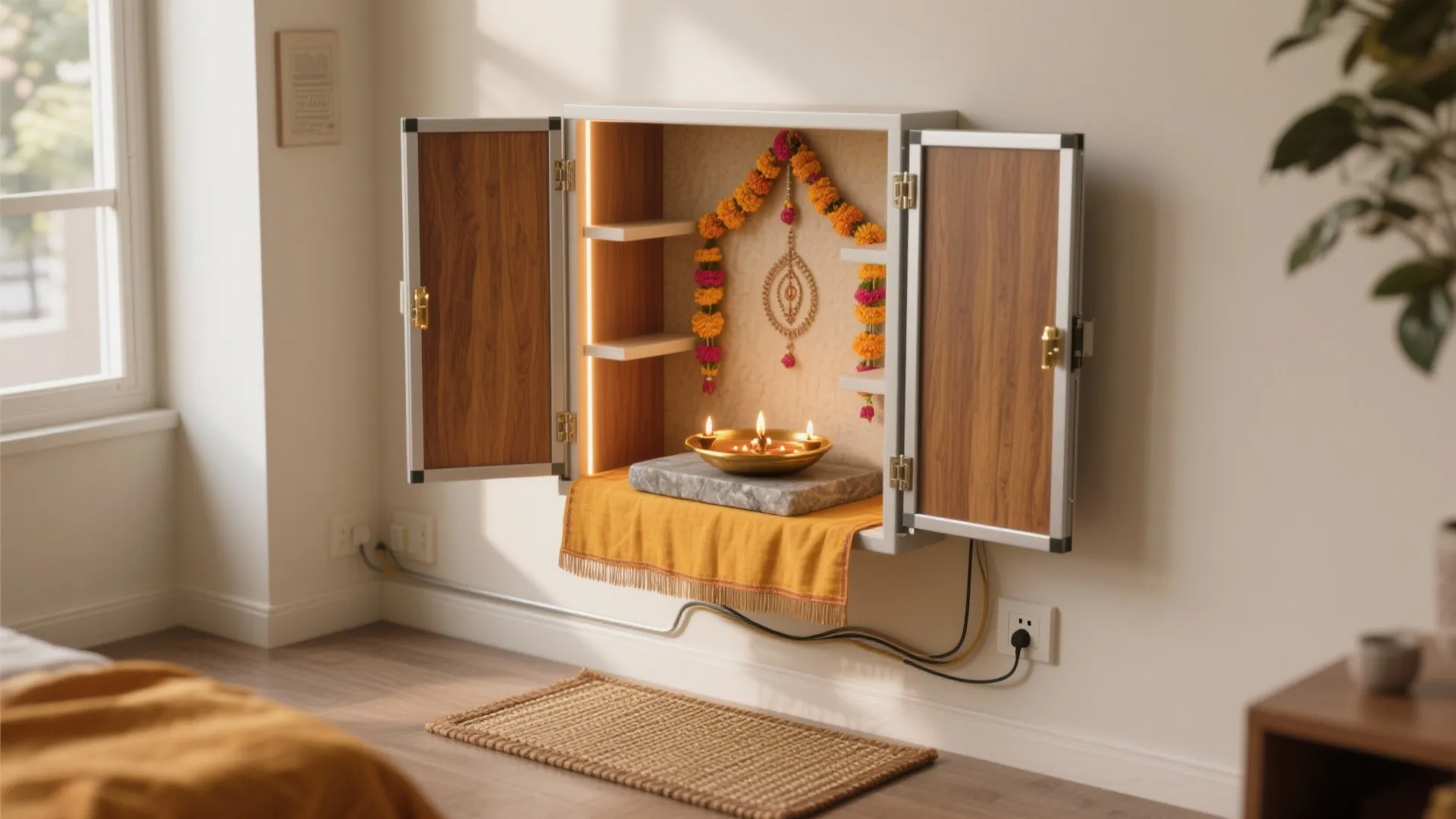Portable or Foldable Mandir for Renters