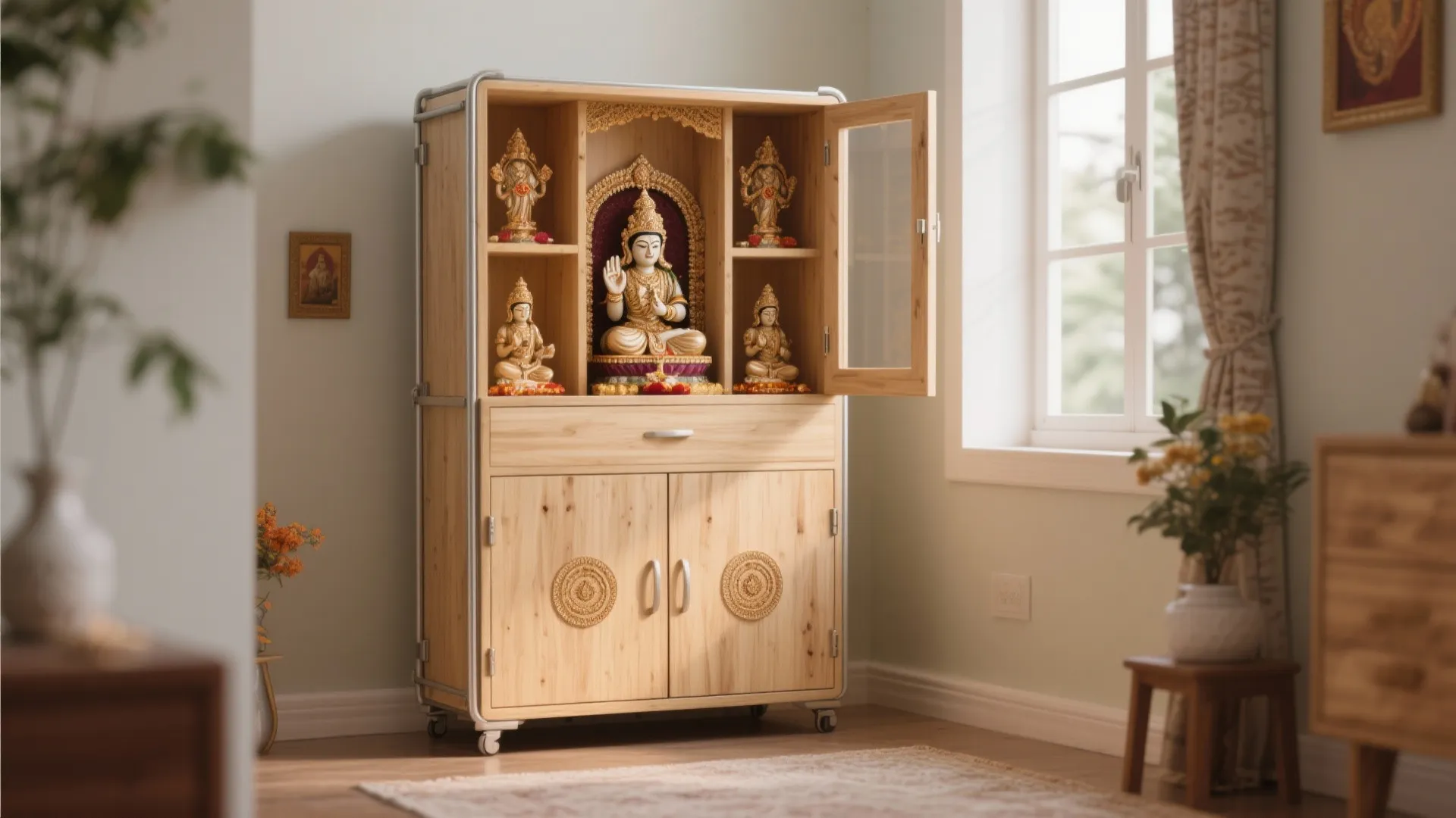 Portable Pooja Cabinet