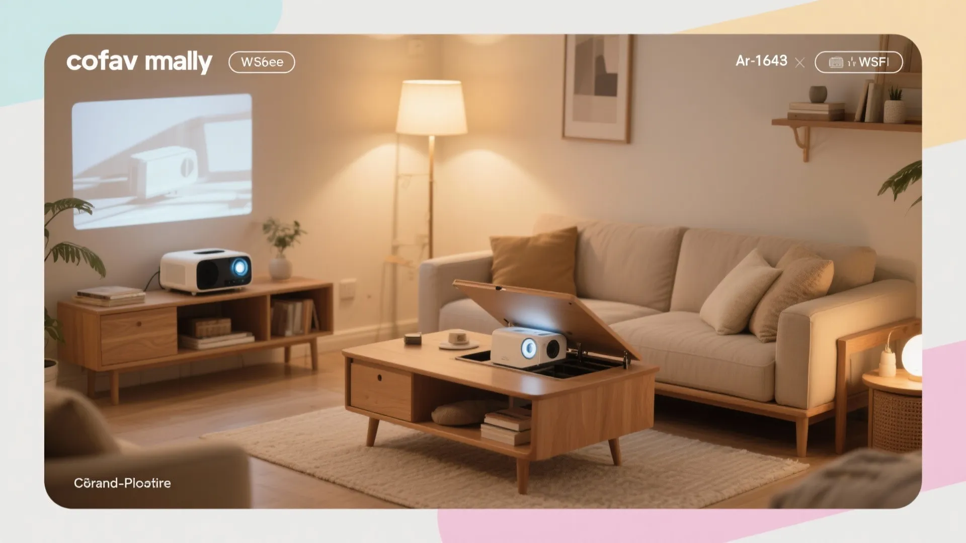 5. Portable Projector with Multiuse Table