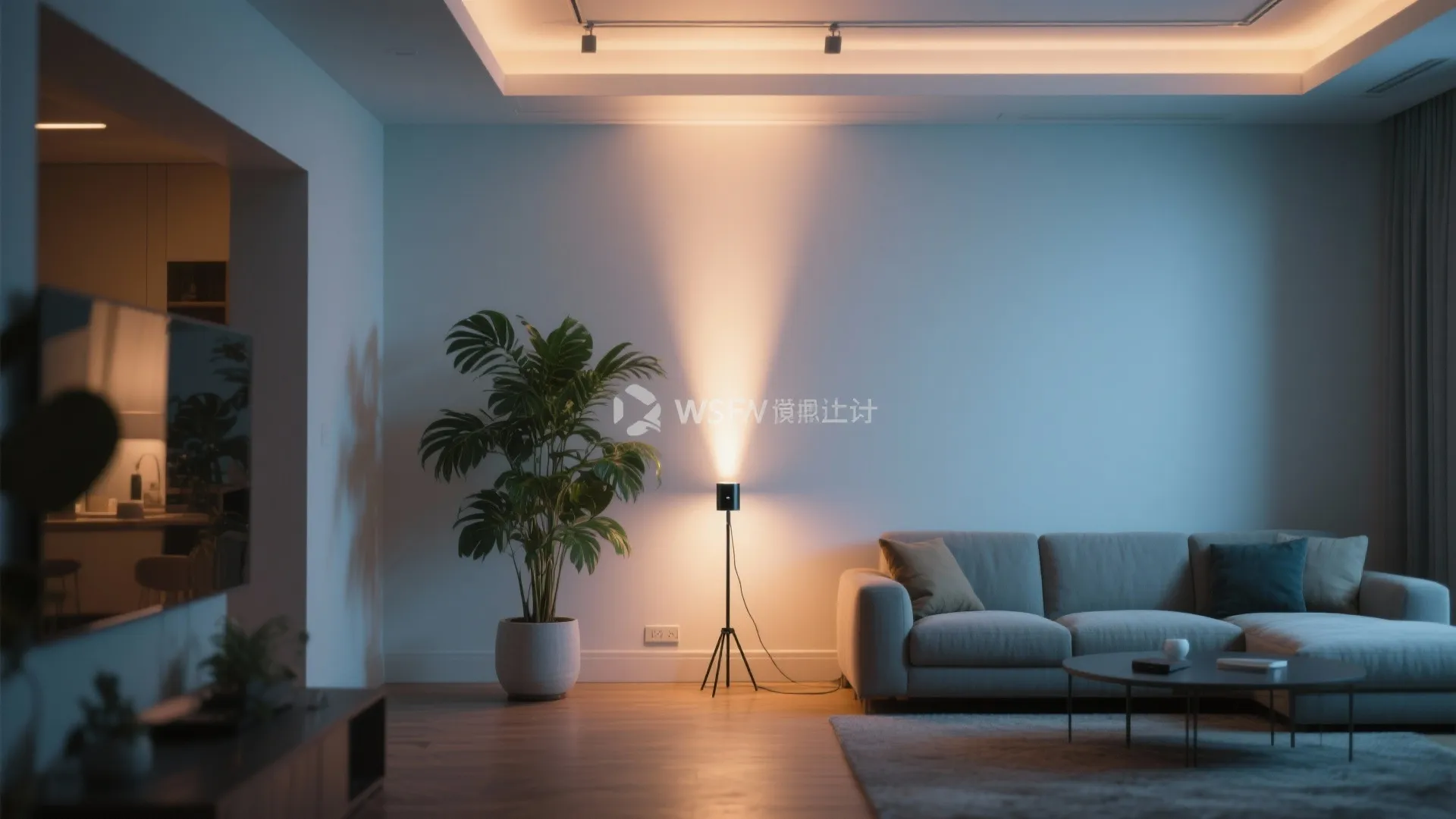 Wall-wash effects with portable uplights