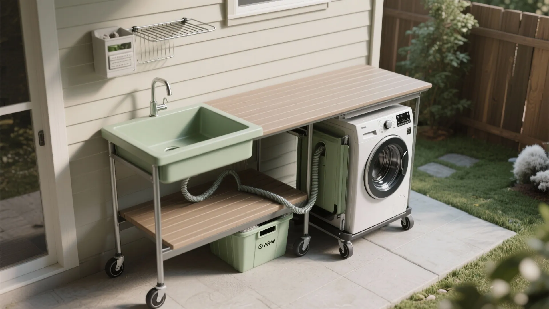3. Portable Washer Station with Multi-Use Sink