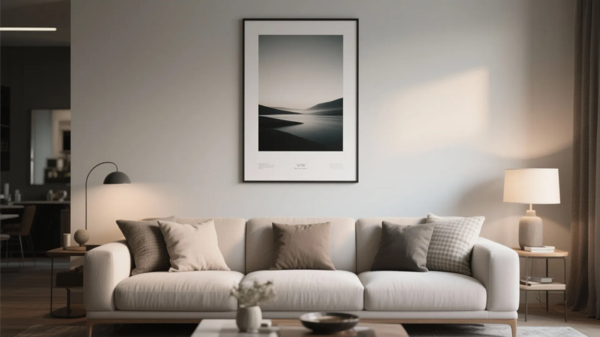 Centered Above the Sofa