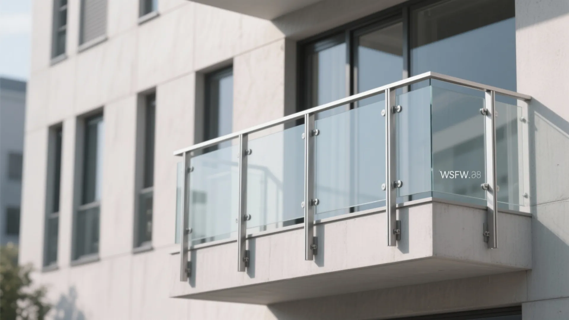 Slim stainless posts and a minimal top rail