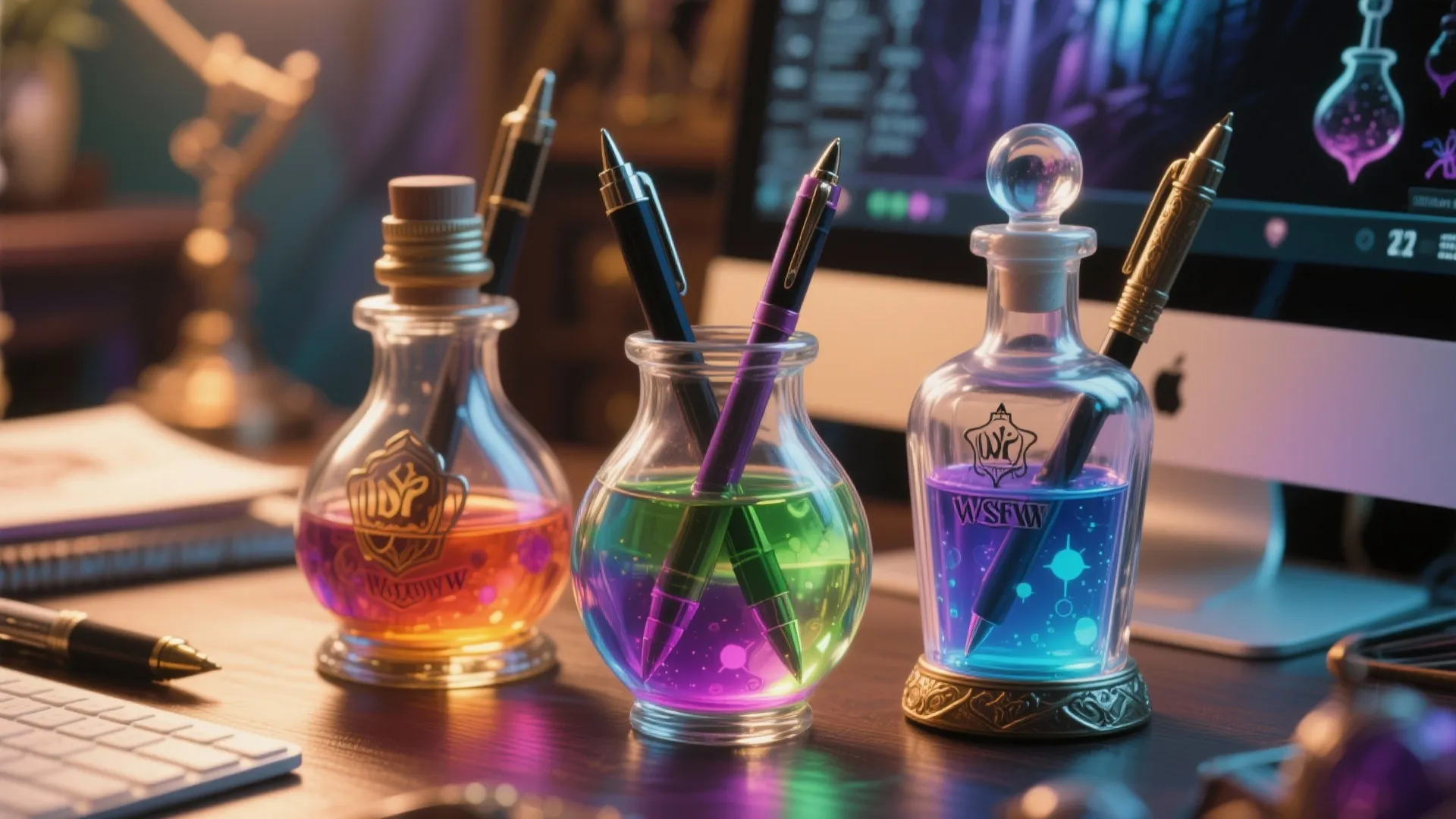 7. Potion-Inspired Desk Accessories