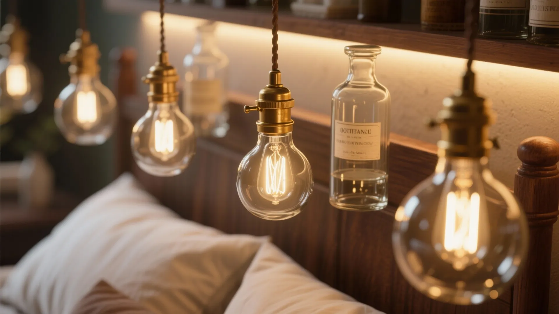 3. Potion-Bottle Lighting and Warm Glow