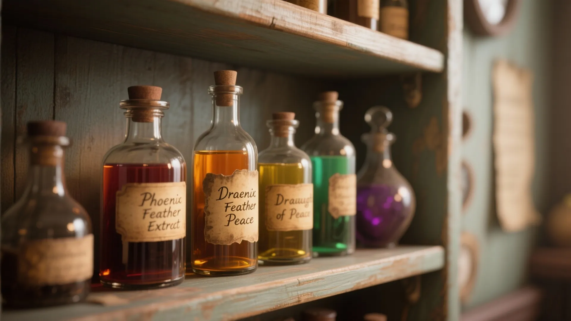 3. Potion Shelves: Label Everything