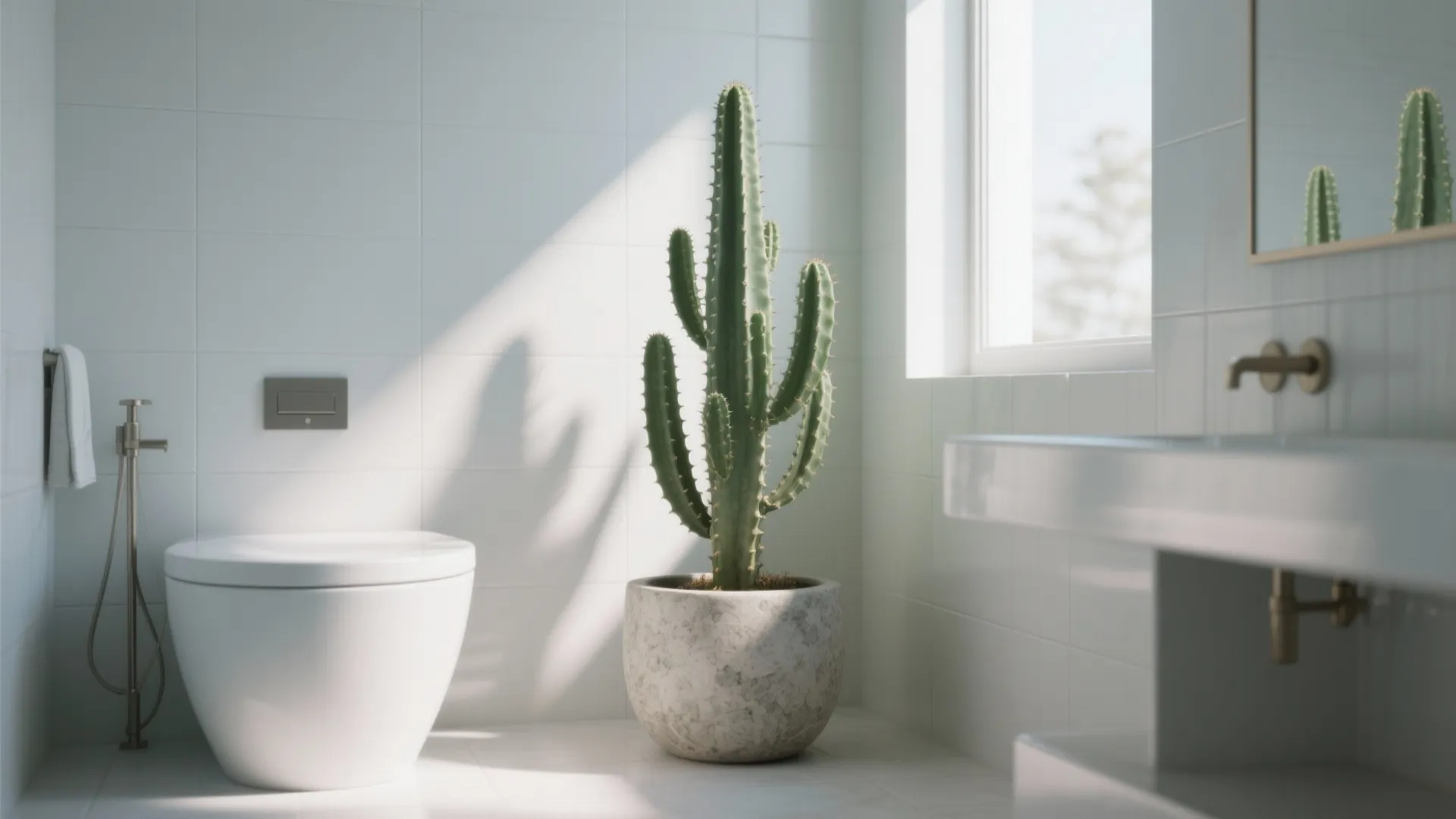 Tip 5: Potted Floor Cactus in Corner