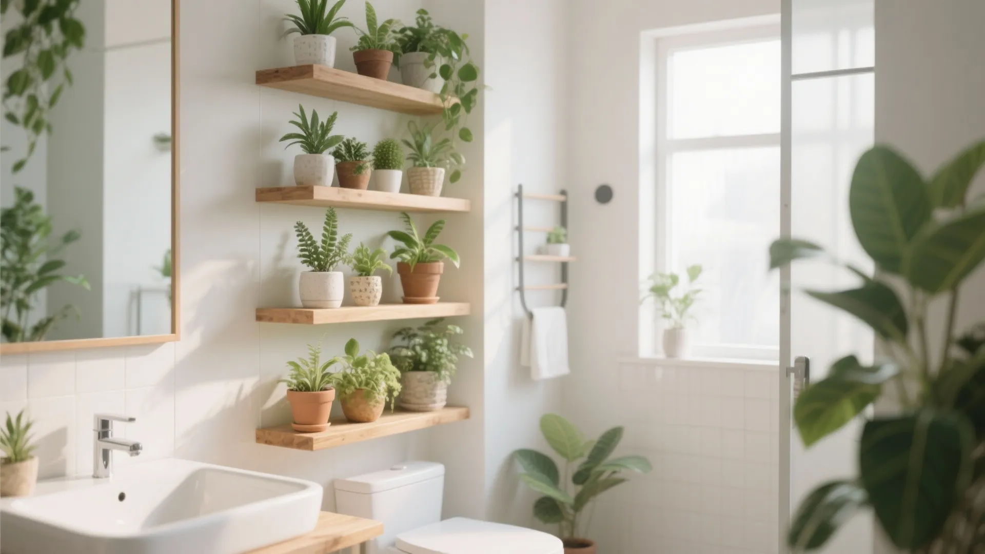 3. Potted Plant Wall Shelves